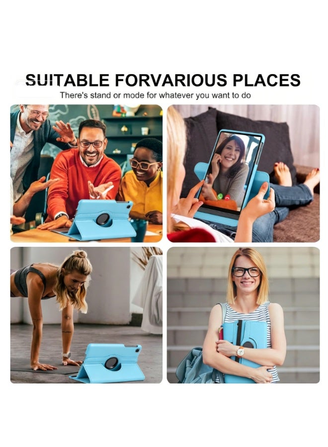 Tablet Cases Covers for Honor Pad X8 10.1-Inch, Multi-Angle Stand + 360 Rotating Bracket + Shockproof Leather Slim Case - Image 3